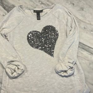 Sequin heart top